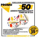 50/100/250/500/1000 Adesivi Tondi da 10 cm